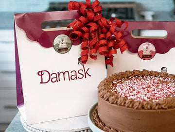 The Chocolate Candy Cane Cake from Damask Cakes!