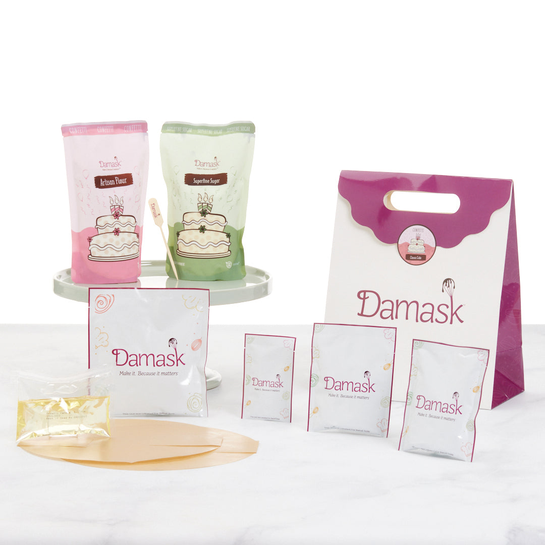 Classic Confetti Cake Kit from Damask Cakes